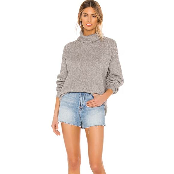 FREE PEOPLE Softly Structured Tunic Turtleneck Sweater Gray Medium M - Picture 10 of 10